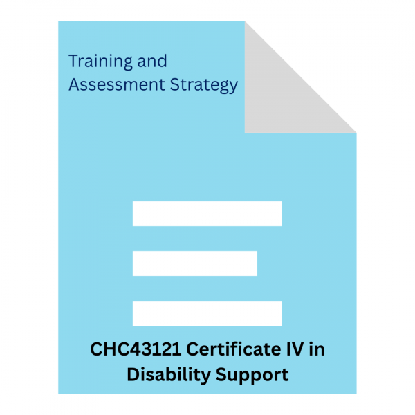 CHC43121 Certificate IV in Disability Support