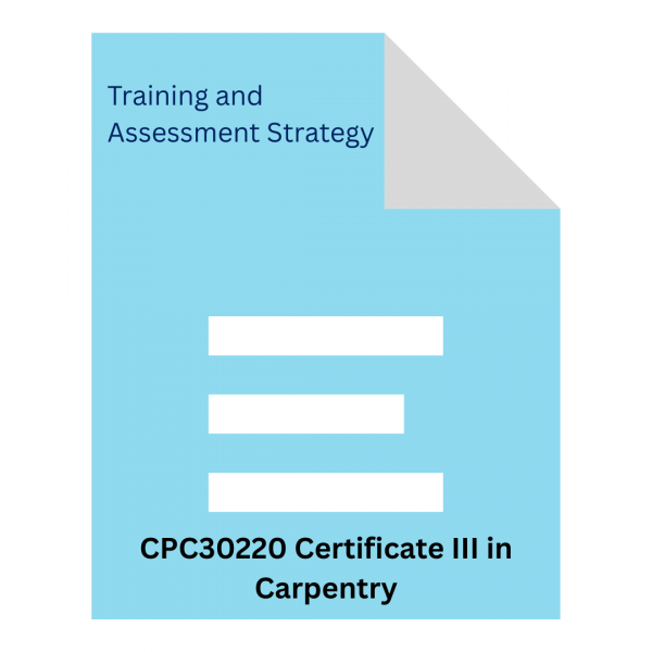 CPC30220 Certificate III in Carpentry
